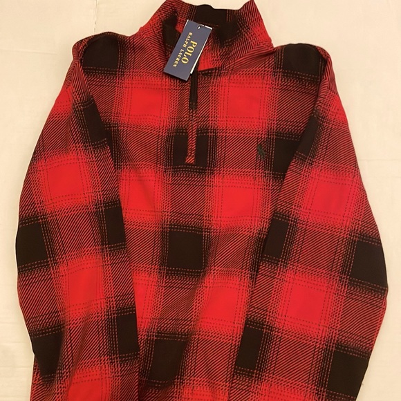 Polo Ralph Lauren Tartan Plaid Cotton Estate Rib Half Zip Pullover Sweater. - Picture 1 of 3